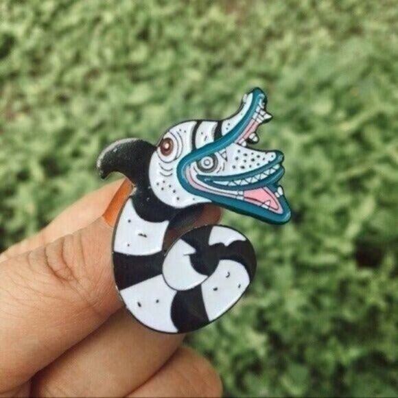 3/$20 BeetleJuice Snake Enamel Pin - Picture 1 of 1